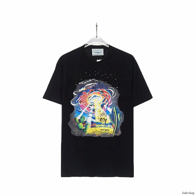 Black T-shirt with Casablanca starry sky print