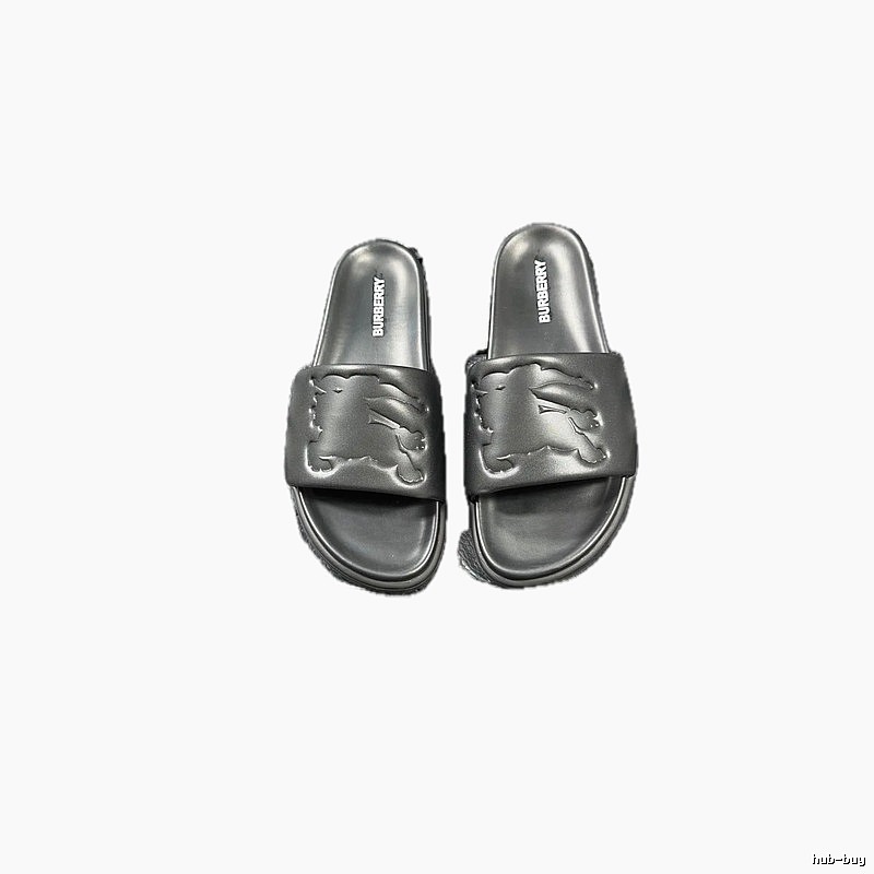 Burberry Knight Embossed Casual Style Black Slides