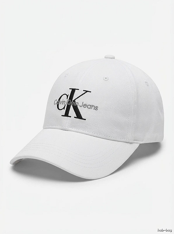 Calvin Klein minimalist style white baseball cap