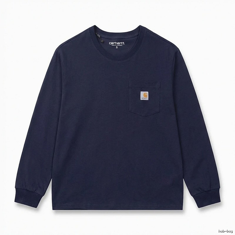 Carhartt basic simple navy long-sleeve