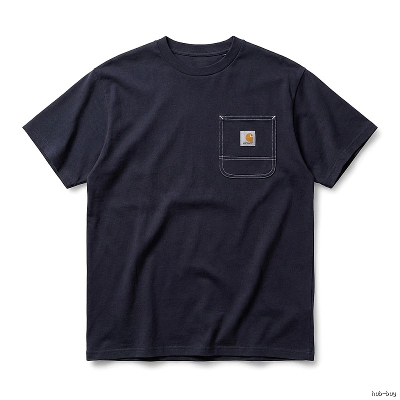 Carhartt minimalist style navy blue T-shirt