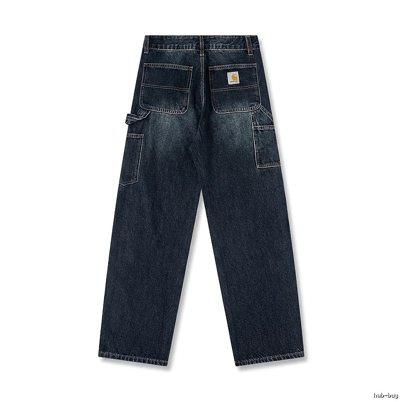 Carhartt workwear style dark denim jeans