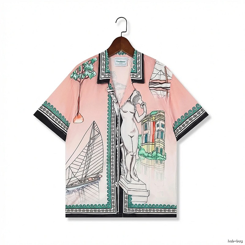 Casablanca art-printed pink shirt