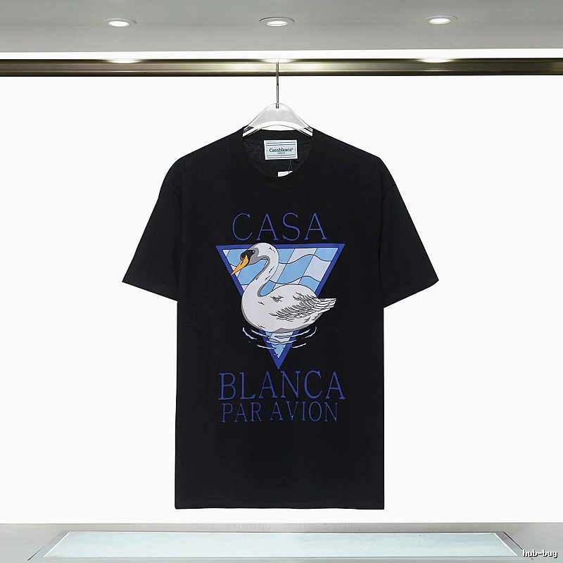 Casablanca black T-shirt with swan print
