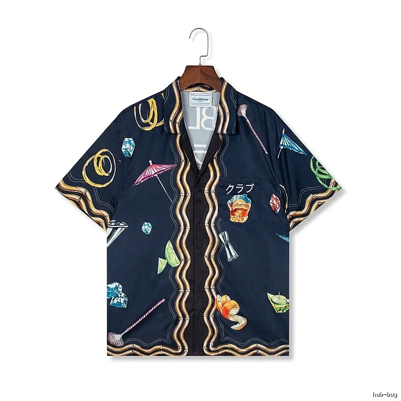 Casablanca Print Retro Short-sleeve Shirt