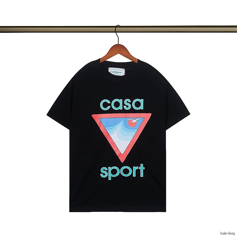 Casablanca - printed casual - style black T - shirt