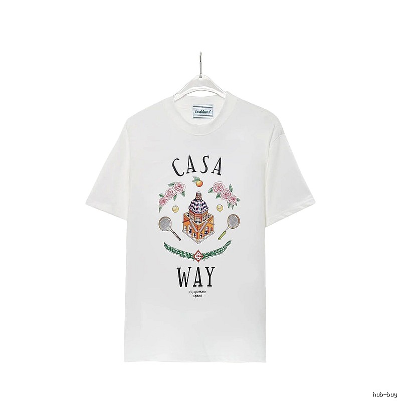 Casablanca printed casual white T-shirt