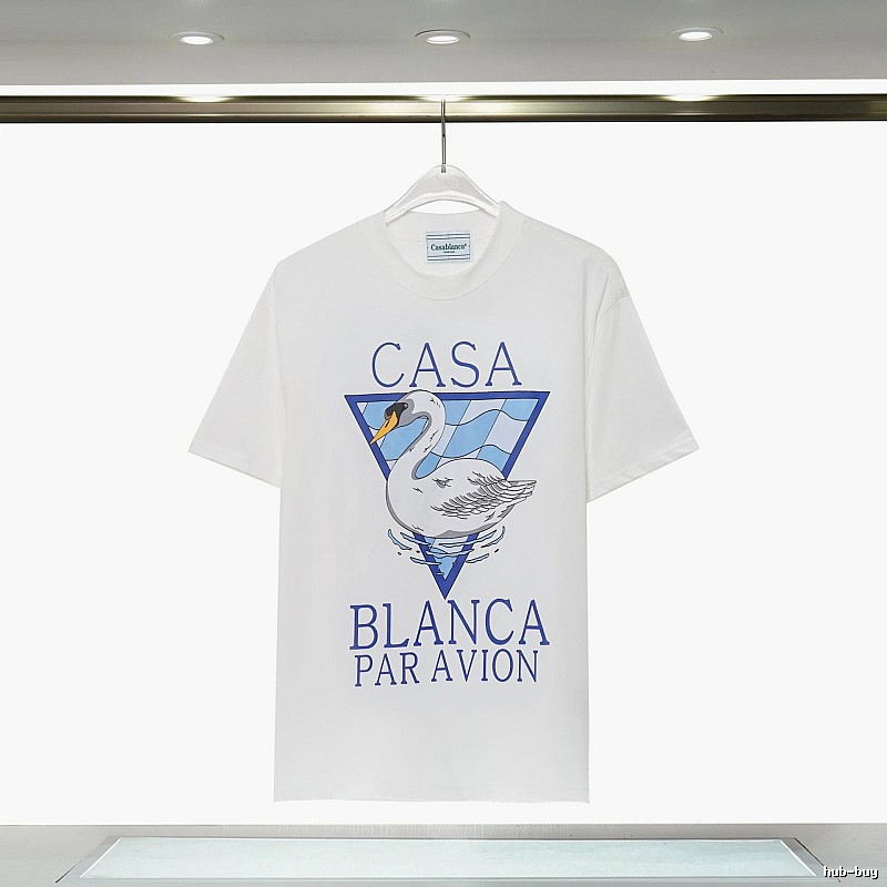 Casablanca Swan Print White T-shirt