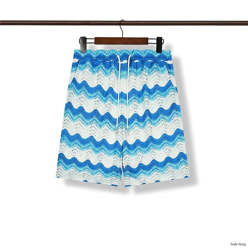 Casablanca Wave Style Blue and White Shorts