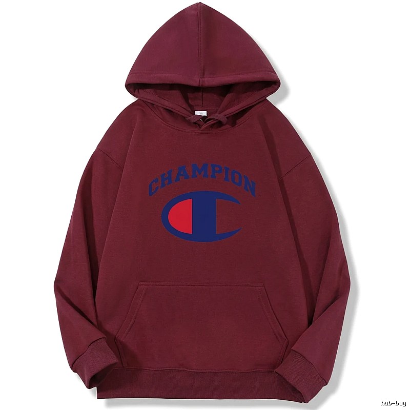Champion classic burgundy hooded sweatshirt