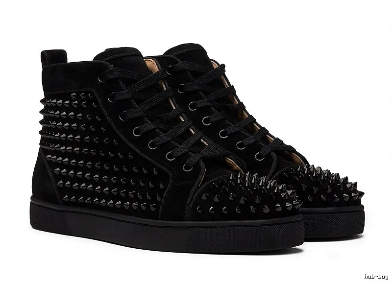 Christian Louboutin Rivet Punk Style Black Shoes