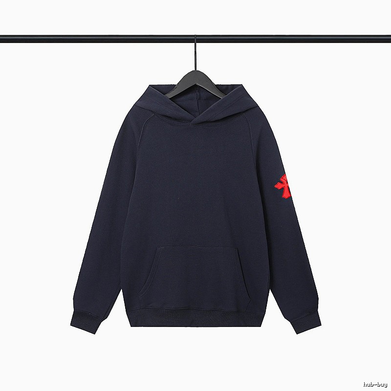 Chrome Hearts 2089-83 Navy Cross Graphic Hoodie Sport Casual