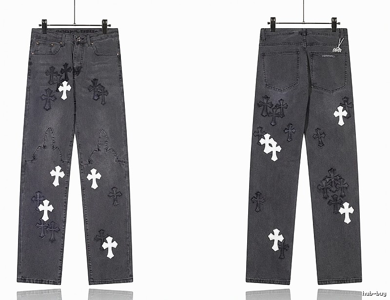 Chrome Hearts Cross Dark Jeans