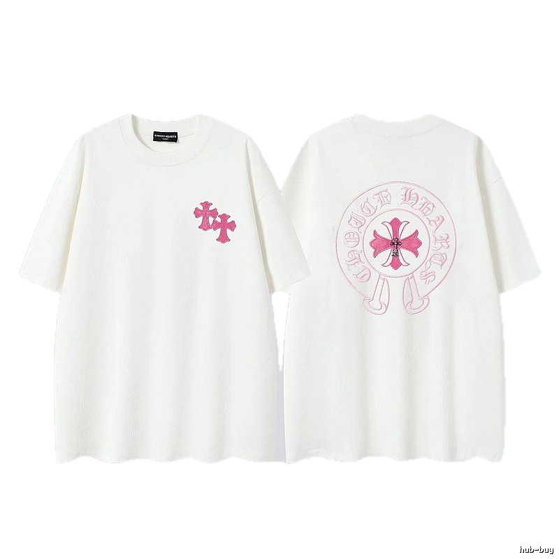 Chrome Hearts Cross Embroidered Street-style Off-white T-shirt