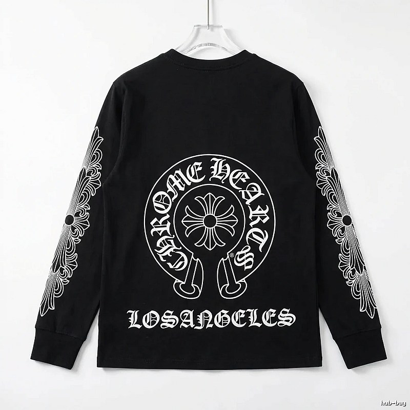 Chrome Hearts Cross Flower Dark Style Black Long Sleeve