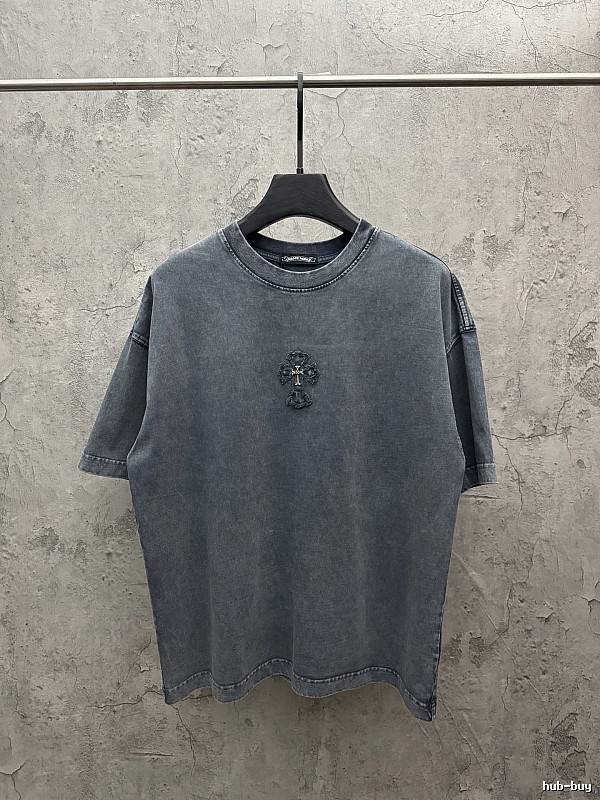 Chrome Hearts Cross Retro Style Gray T-shirt