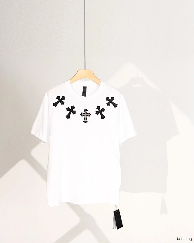 Chrome Hearts Cross Street Style White T-Shirt