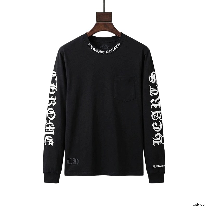 Chrome Hearts Dark Style Long-sleeved Black T-shirt