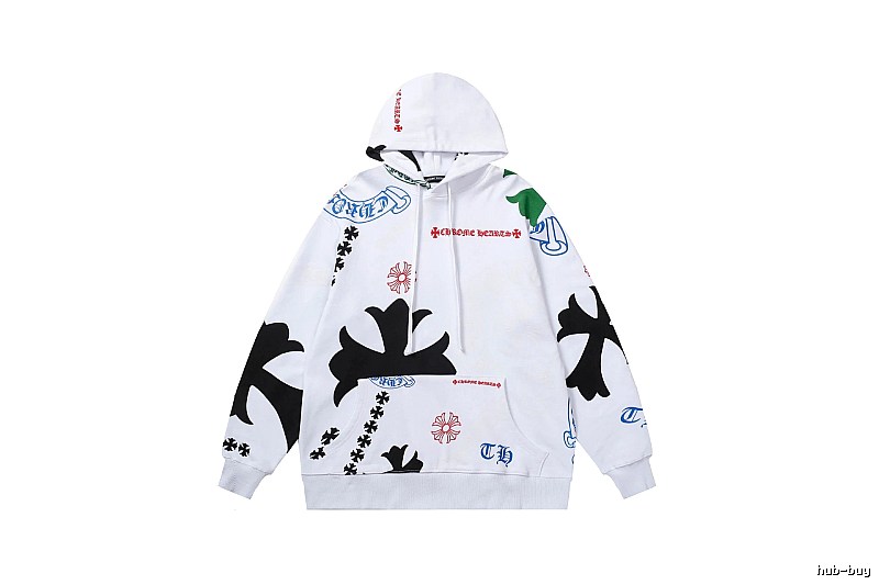 Chrome Hearts Gift Ready Cross graphic hoodie Black Blue Cross with Fresh Pattern