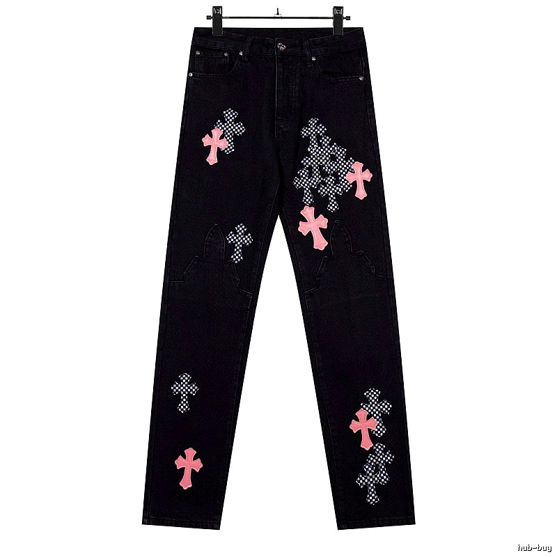 Chrome Hearts Monogram Graphic jeans Light Denim Jeans for Layered Styling