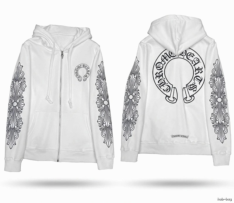 Chrome Hearts Printed Trendy and Cool Style White Hoodie
