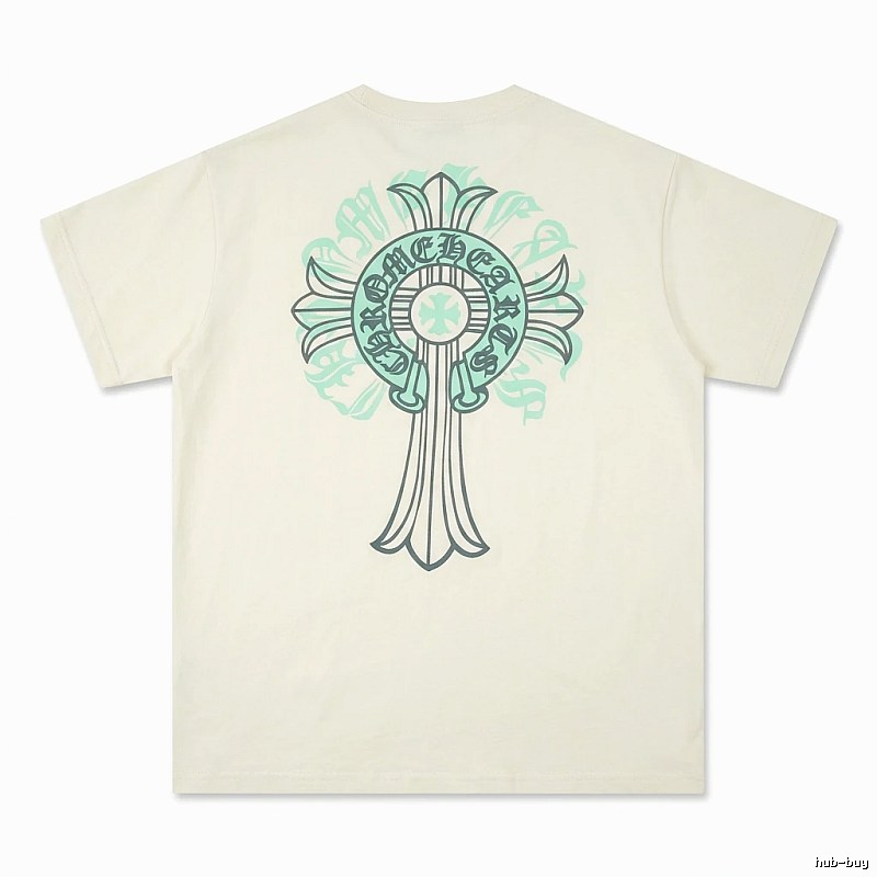 Chrome Hearts retro-style beige T-shirt