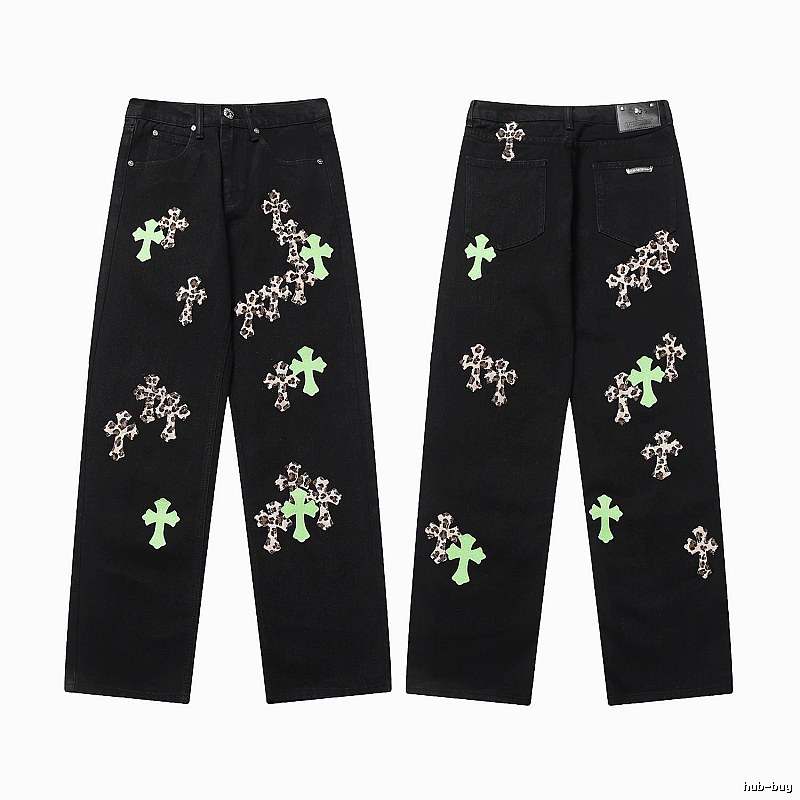 Chrome Hearts Summer Graphic jeans Light Denim Jeans with Bold Graphic