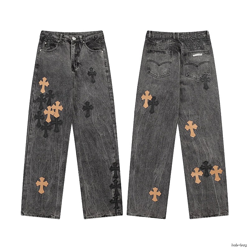 Chrome Hearts Travel Graphic jeans Light Denim Jeans with Soft Visual Tone