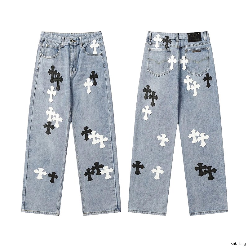 Chrome Hearts Urban Graphic jeans Light Denim Jeans with Statement Pattern