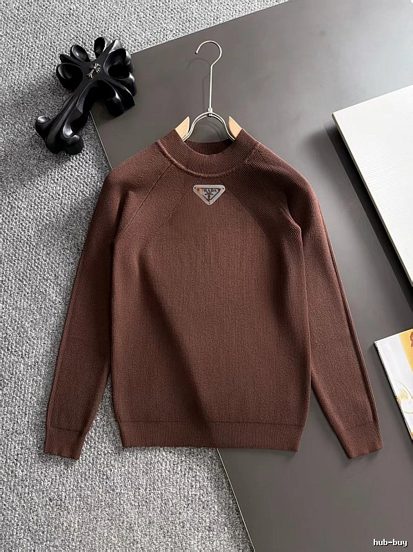 Cold Weather Prada Crewneck Sweater Soft Knit