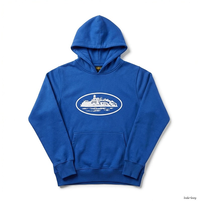 Corteiz Boat Logo Trendy Blue Sweatshirt