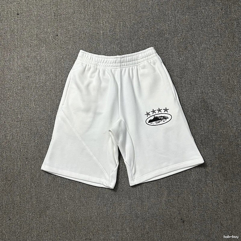 Corteiz Five-Star Trend Brand White Shorts