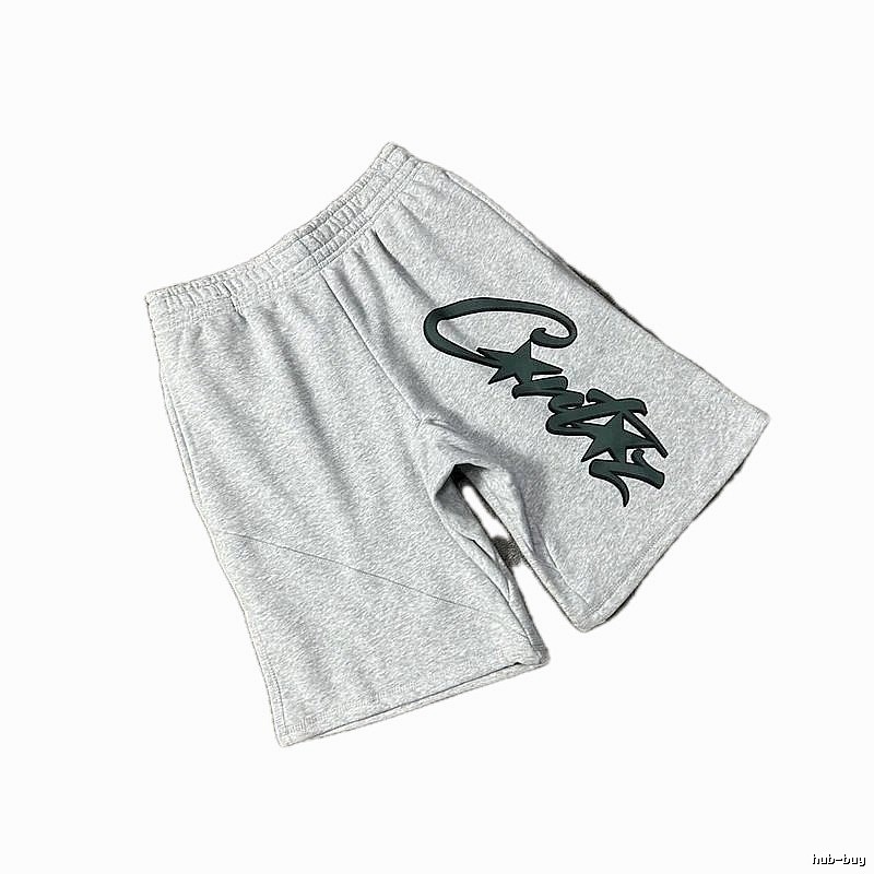 Corteiz letter-style grey shorts