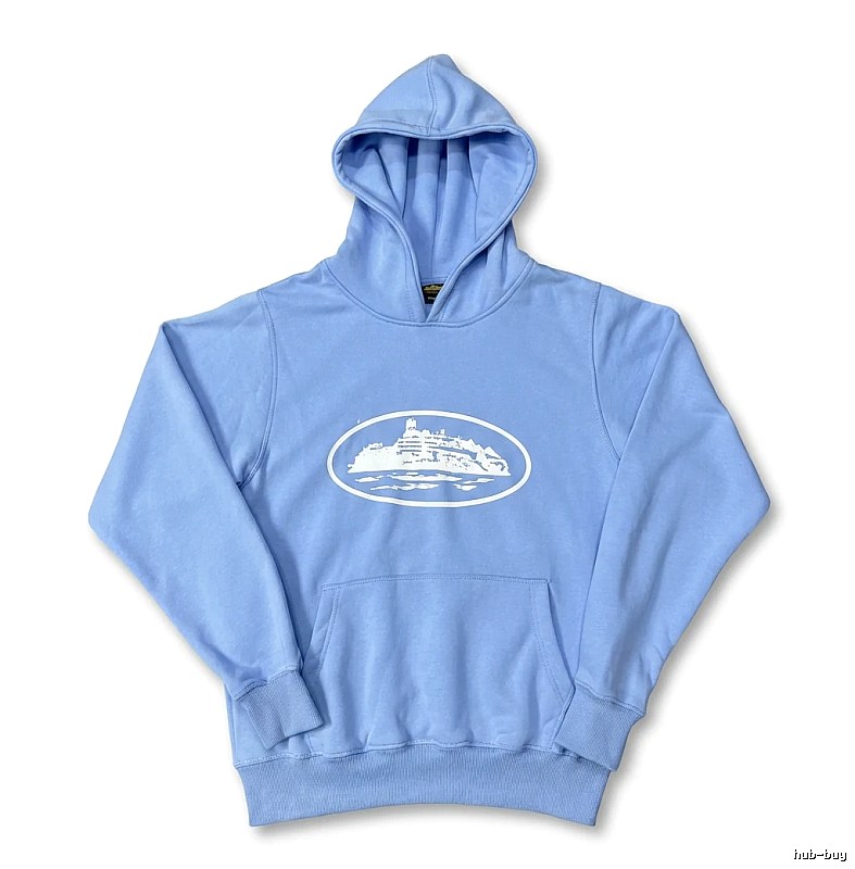 Corteiz Nautical Style Light Blue Hoodie