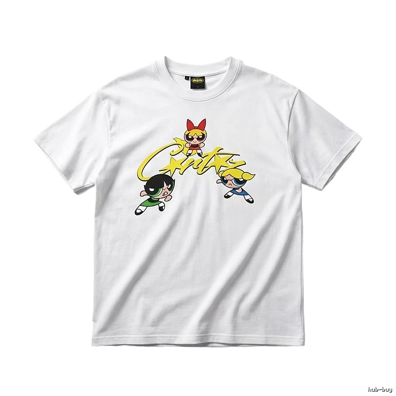 Corteiz Powerpuff Girls Cartoon White T-shirt