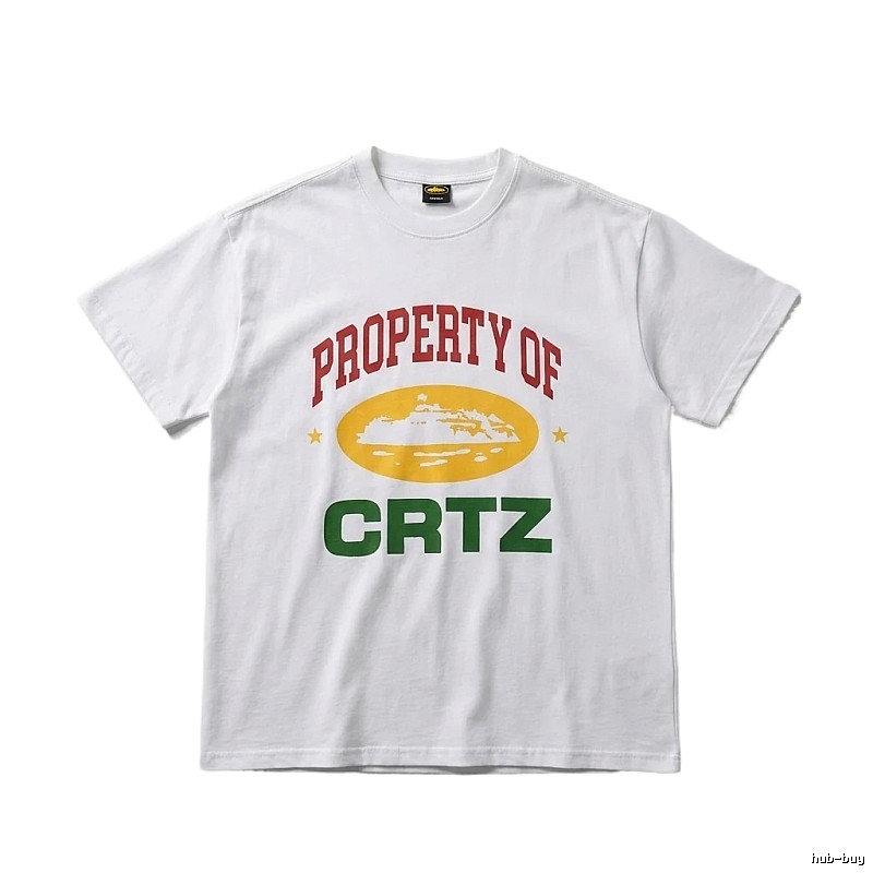 Corteiz PROPERTY Series Trendy and Cool White T-shirts