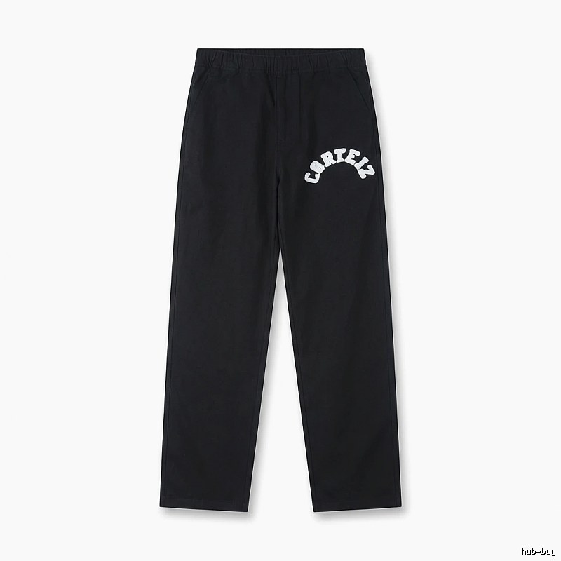Corteiz retro-style black trousers