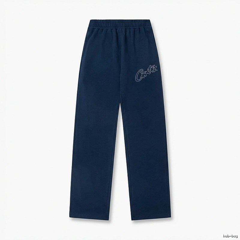 Corteiz simple style dark blue trousers