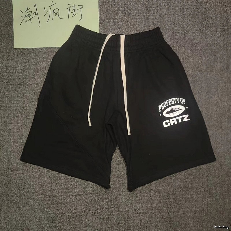 Corteiz trendy and cool black shorts
