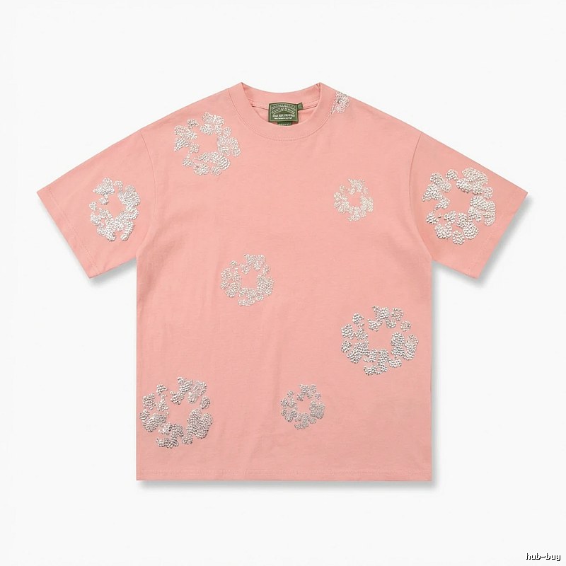 DENIM TEARS Pink Trendy Short-sleeve