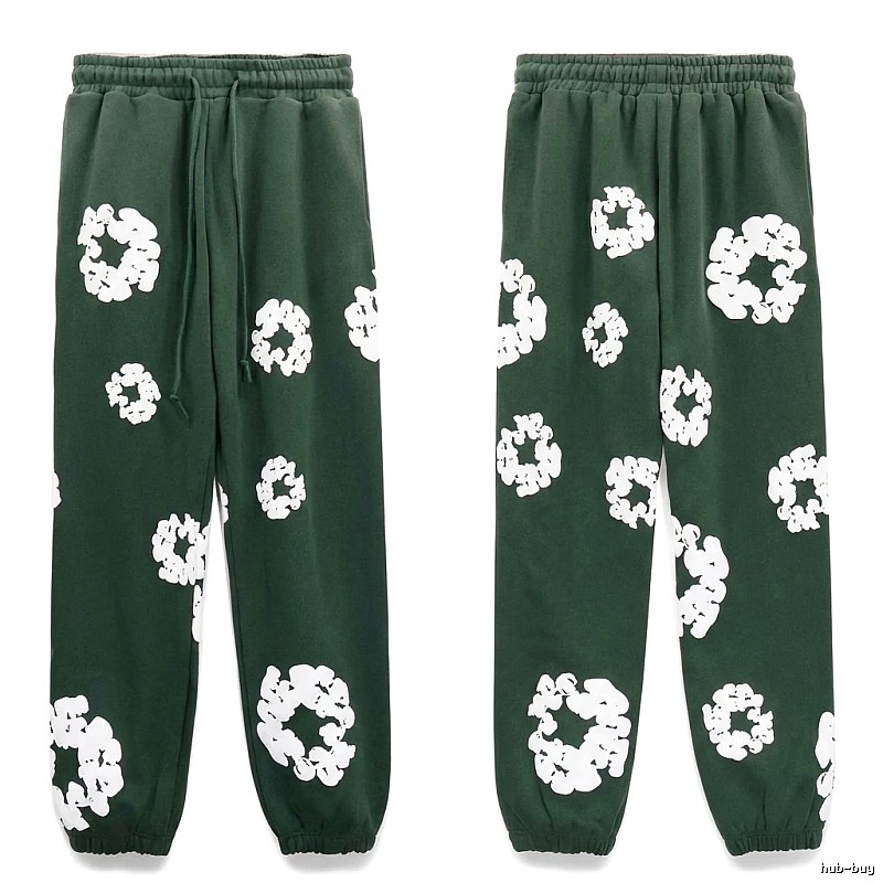 Denim Tears Printed Casual Dark Green Pants