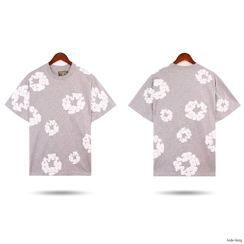 DENIM TEARS Printed Casual Grey T-shirt