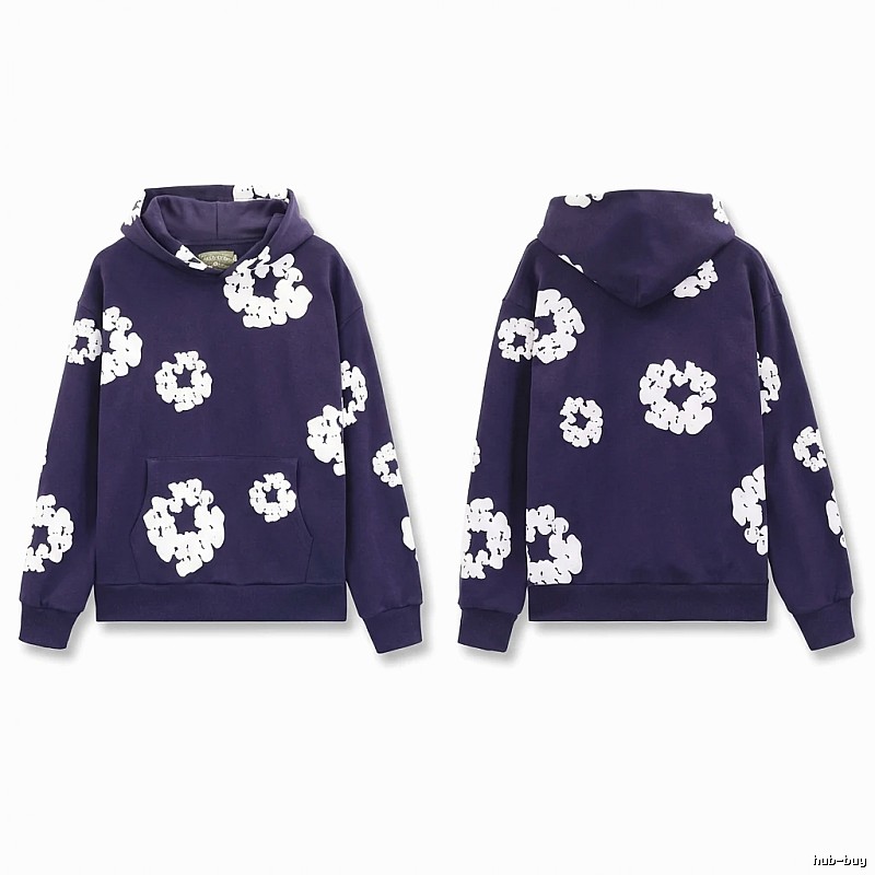 DENIM TEARS Printed Vintage Navy Blue Sweatshirt