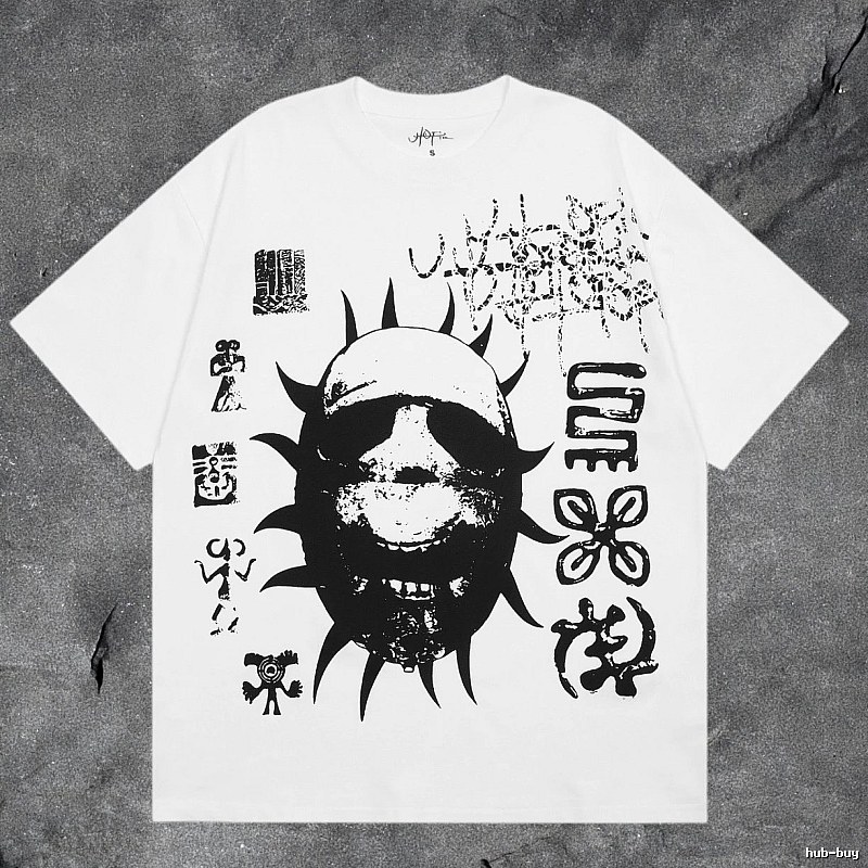 Denim Tears White Graphic T-Shirt Logo Detail