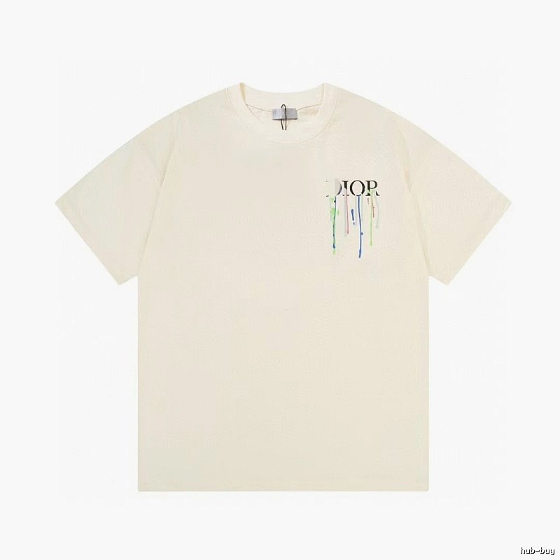 Dior Graffiti Print Street-style Off-white T-Shirt