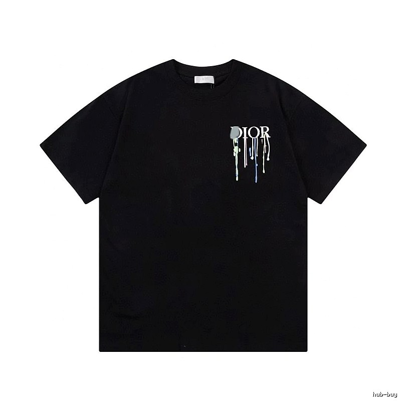 Dior Graffiti Trend Style Black Short-sleeve T-shirt