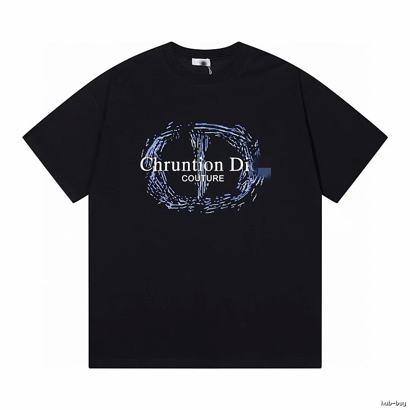 Dior Haute Couture Graffiti-style Black Short-sleeve T-shirt