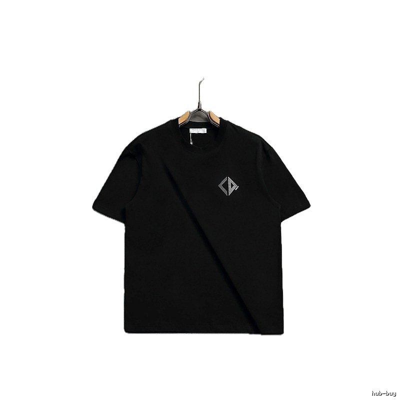 Dior Minimalist Diamond Check Printed Black T-Shirt