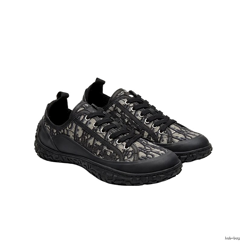 Dior monogram casual style black shoes
