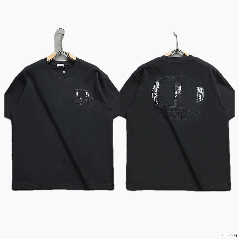 Dior Monogram Light Luxury Style Black Short-sleeve T-shirt